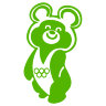 Наклейка олимпийский мишка