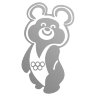 Наклейка олимпийский мишка