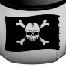 Наклейка пиратский флаг на капот