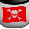 Наклейка пиратский флаг на капот