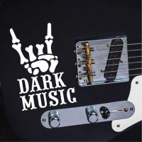 Наклейка на гитару Dark music