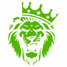 Наклейка лев с короной (вер. 3)
