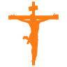 Наклейка Иисус на кресте