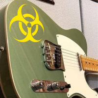 Наклейка на гитару biohazard