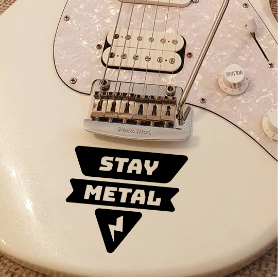 Наклейка на гитару STAY METAL