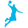 Наклейка баскетболист с мячом